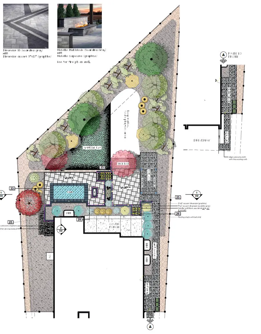 Landscape plan drawing
